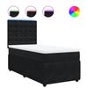 Box Spring Bed with Mattress Black 90 x 190 cm Velvet
