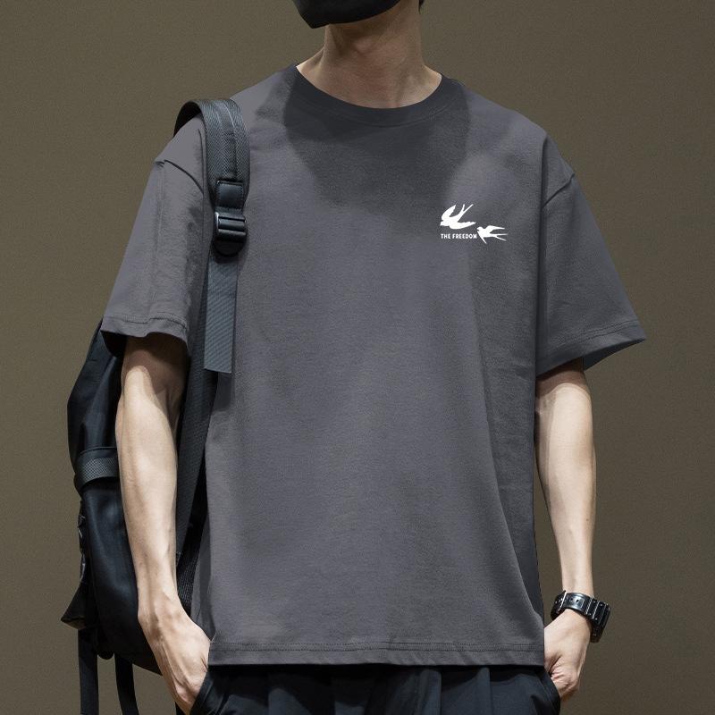 

Heavy Duty Short Sleeved Men s T-shirt Made of Pure Cotton Popular New Trend Loose Half Sleeved Men s Fashion Brand Men s Clothing 3XL