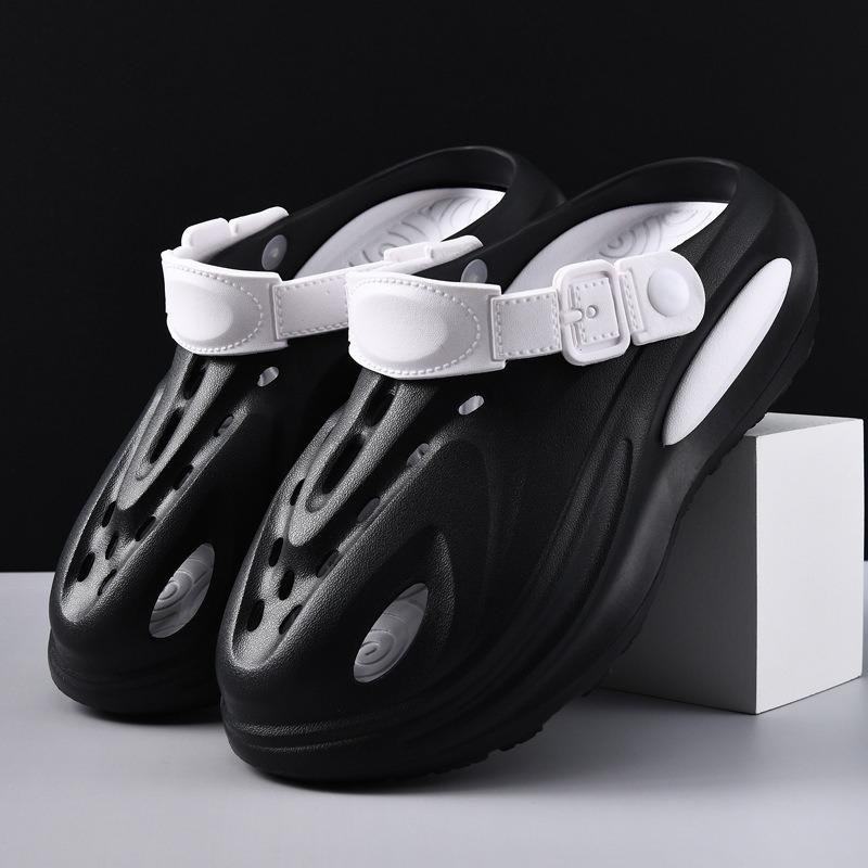 Hole Shoes Men's Fashion Summer Wear Non-slip Thick-soled Beach Slippers Sports Sandals New