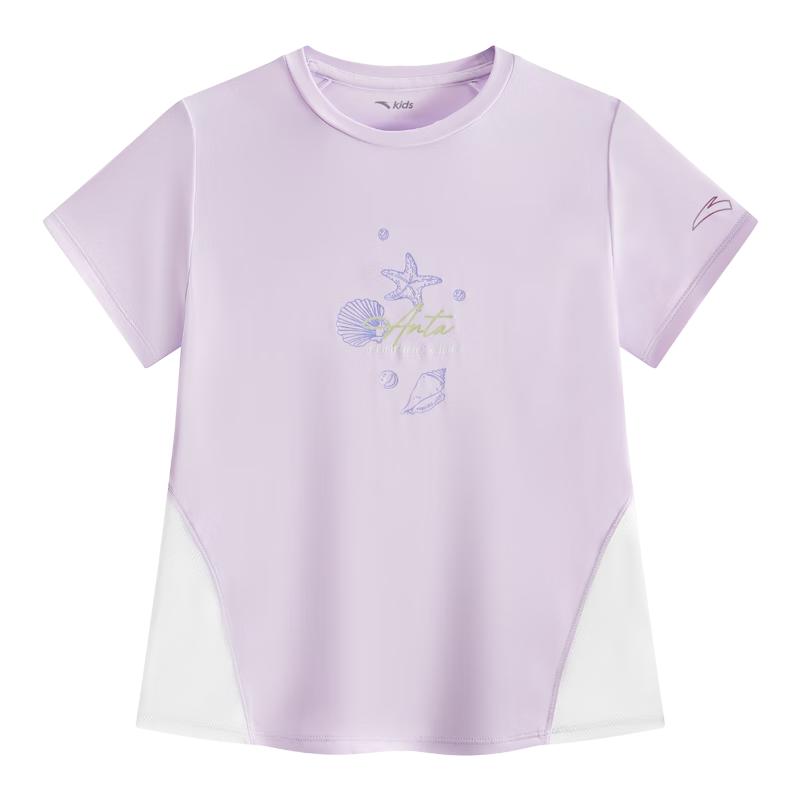Anta Kids  2025 Summer Ice-Feel Breathable Girls  Sports T-Shirt 165