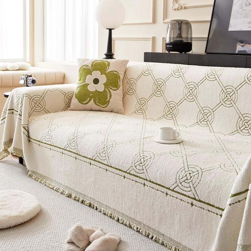 Light Luxury and High-end Sofa Towel Full Cover Dustproof Sofa Blanket Sofa Cover Sofa Cushion New Year Sofa Cover Cloth