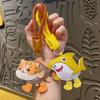 Cartoon PU Leather Shan Hai Jing Keychain Bag, Personalized Small Pendant Key Chain