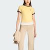adidas Originals Double Layer Cali Three Stripes Fitted Crew Neck T-Shirt Women Tops KW4526