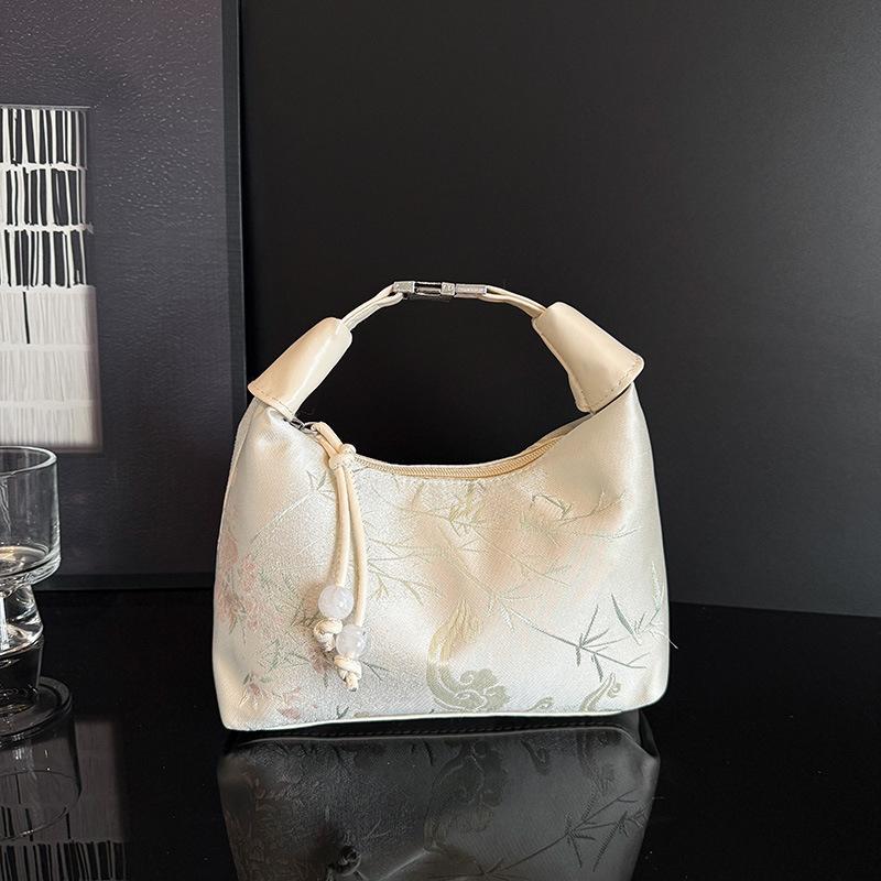 Casual Embroidered Chinese Style Handbag Purses Canvas Hanfu Embroidery Handbag Zipper Crossbody Bag Cheongsam Bag Party