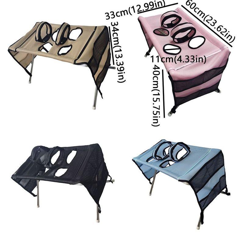 Folding Pet Grooming Hammock Anti-Scratch with Support Frame Pet Washing Station Sturdy Detachable Dog Grooming Table