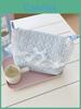 Cotton Grid Sweetheart Lace Crossbody Bag With Magnetic Closure For Daily Use