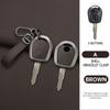 Zinc Alloy+Leather Auto Smart Auto Key Fob Cover Case Housing Remote Fit For Ssangyong Actyon Kyron Rexton Korando Key Ring Stylingaccessories