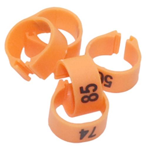100 Pcs 12MM 14MM Bird Plastic Clip Rings Pigeon Colored Foot Ring No.1-100 For 10 Colors