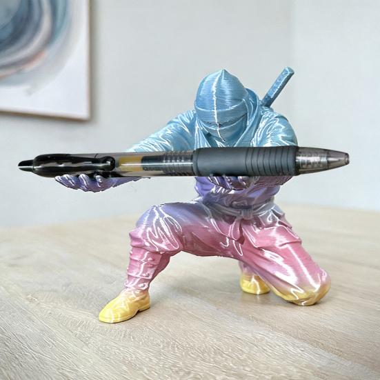 3D Printed Ninja Pen Holder Desk Organizer for Office Classroom Creative Pencil Stand Ornaments Study Gifts for Kid