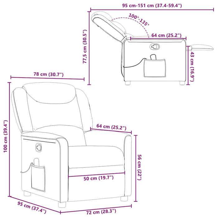 VidaXL Fauteuil de massage inclinable Crème Tissu, fauteuil de massage, fauteuil, fauteuil canapé, fauteuil de bureau de 4015614