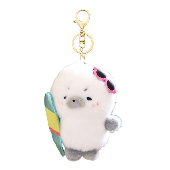 Cute Dress Up Seal Plush Keychain Small Stuffed Animal Otter B