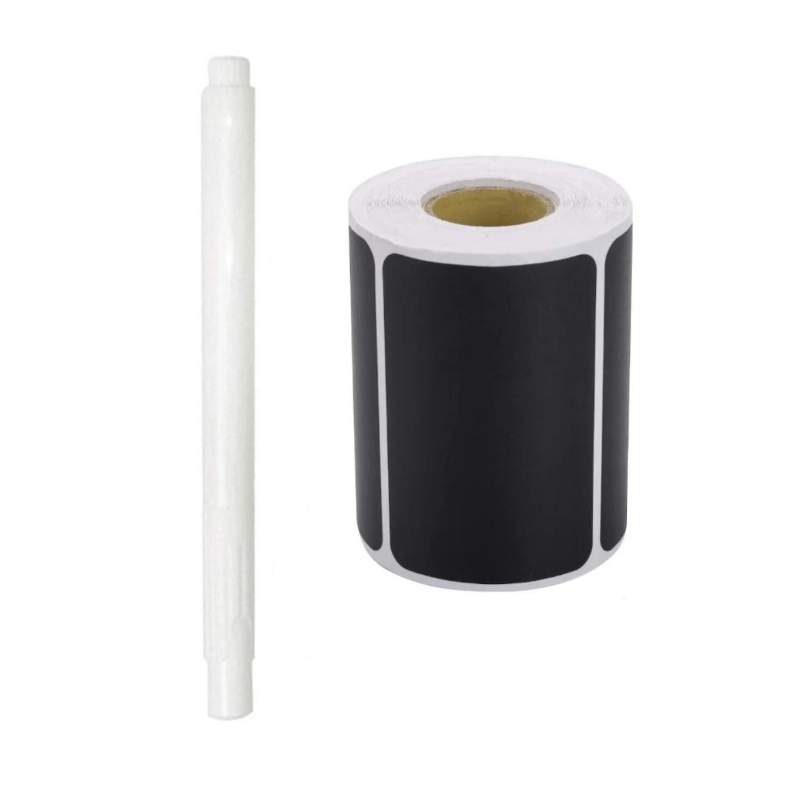 

5 мл 1 рулон/120 шт. Водонепроницаемые многоразовые наклейки для школьной доски с 1 бесплатным стираемым маркером One Size чёрный