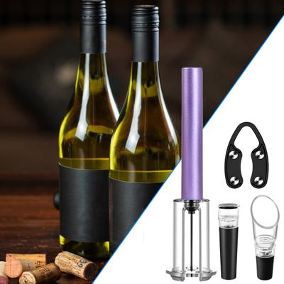 Juego de abridor de vino con bomba de aire, fácil de usar, con presión de aire, para amantes del vino.
