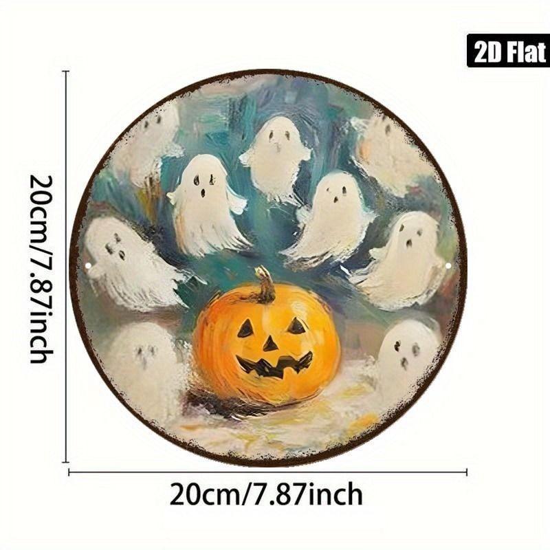 2D Flat Hanging Decorative Metal Sign Hand Painted Art