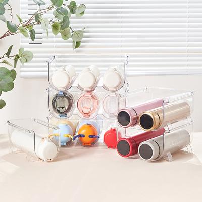 Water Cup Storage Rack Multi-layer Storage Rack Transparent Desktop Can Be Superimposed Cup Holder Dustproof Household Thermal Insulation Cup