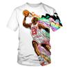 2023 Summer T-shirt Men's Basketball Star 3D Printing Fashion Men's and Women's