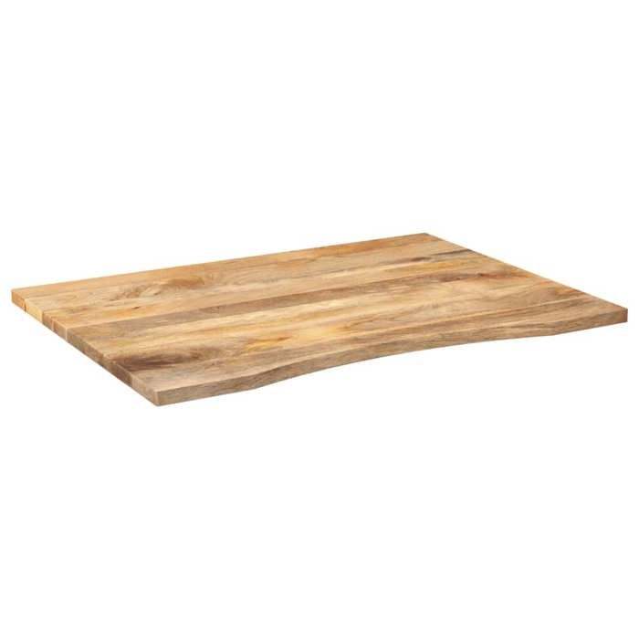 VidaXL Dessus de bureau avec courbe 100x80x2,5 cm manguier massif brut 370205