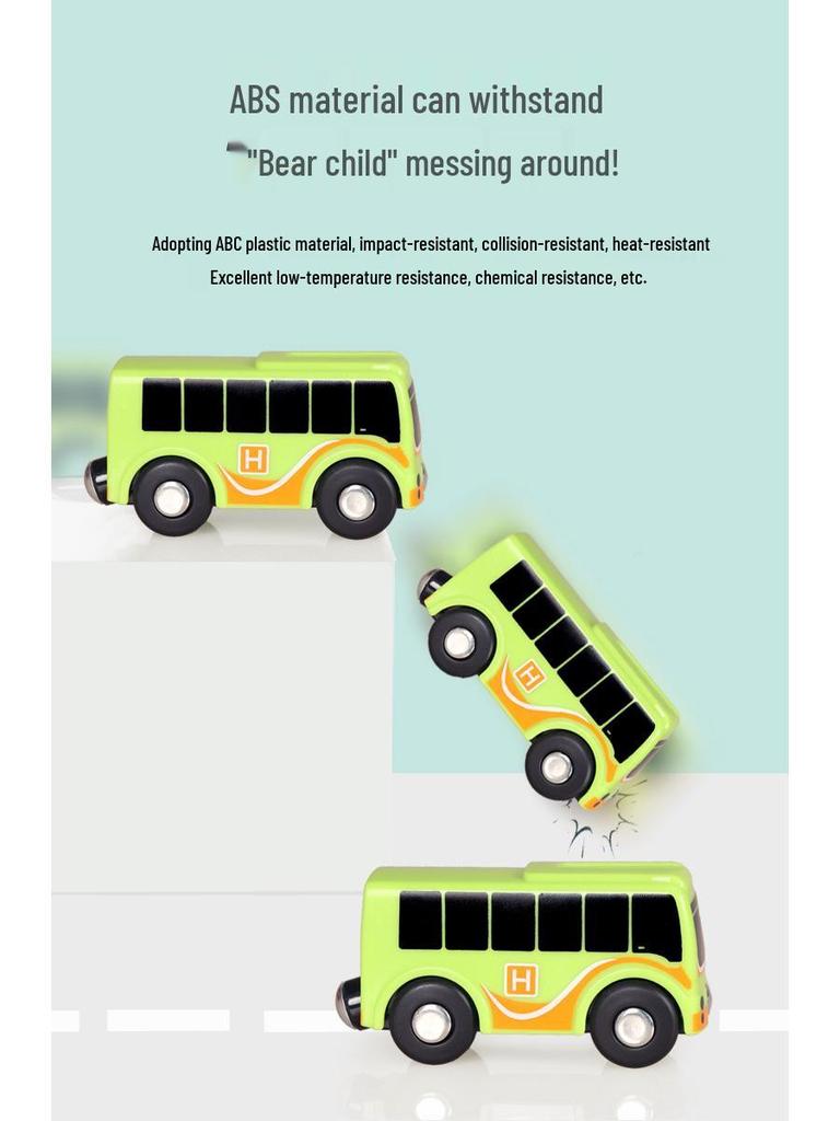 100-Piece City Railway Electric Train Set with Elevated Wooden Tracks