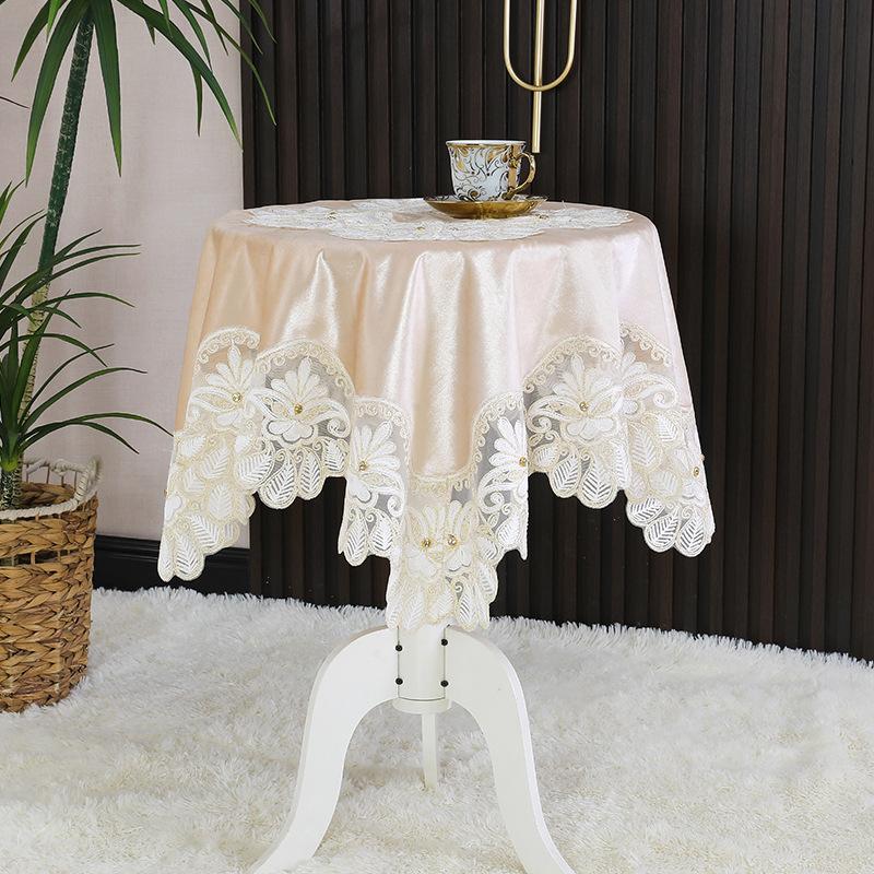 Flower Elegant Hollow Out Table Dinning Cloth Table Flag Cover Wedding Tablecloth Rectangle Luxury Embroidery Lace Table Cover