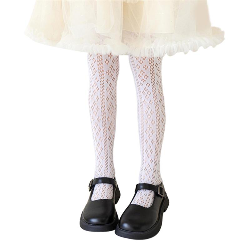 

Girls Leggings with Unique Pattern, Soft & Comfortable Children s Long Stockings Hollowed Out Pantyhose for Kids 0-13Y S белый