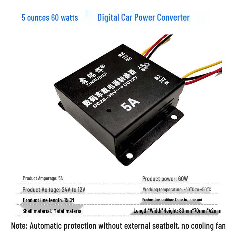 24V To 12V High-Power DC Buck Converter for Cars and Trucks