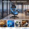 Ergonomic Business Gaming Chair with Lumbar & Neck Support, Adjustable Footrest, 300 Lbs Capacity (136 Kg), 360 Degrees Swivel