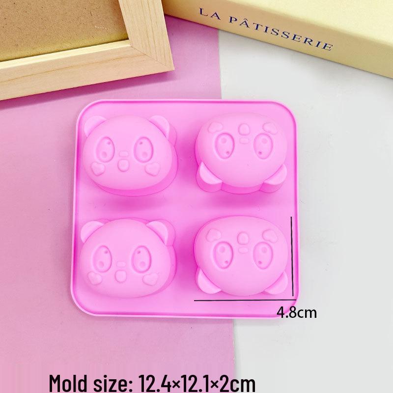 12-Cavity Braided Wavy Long Strip Gummy Mold, Crayon, Knife & Fork, Panda Mousse Pudding Mold