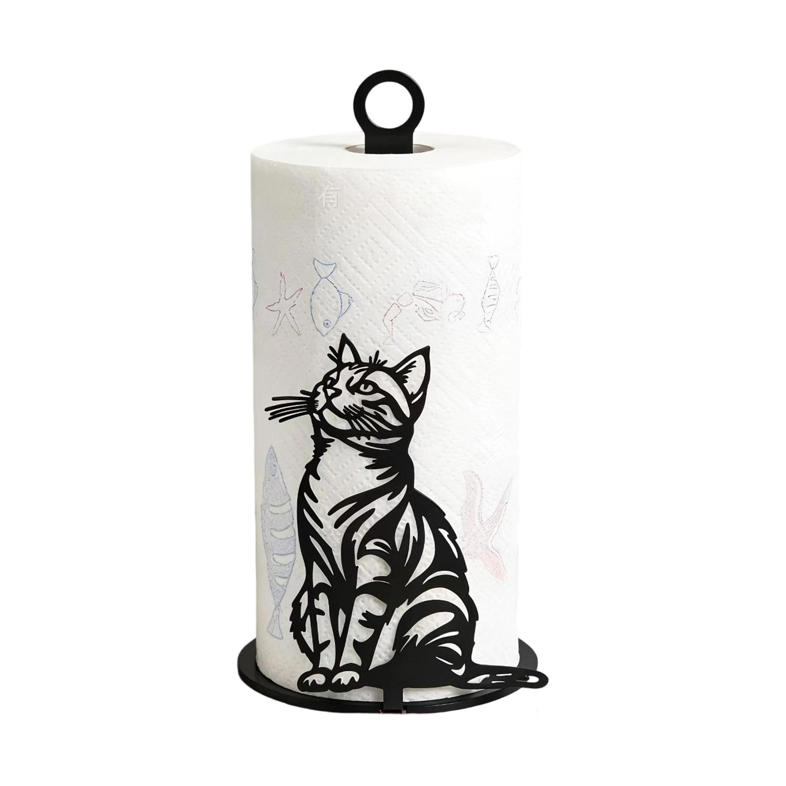 Three-dimensional Kitchen Paper Towel Holder Ornament Acrylic Material Base Spring Paper Towel Holder One Size