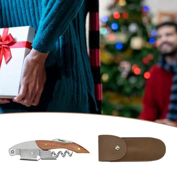 Professional Waiter's Corkscrew Wine Opener with Foil Cutter - Manual Wine Key for Bartenders, Servers  Home Use Engraving of the Recipient's Name