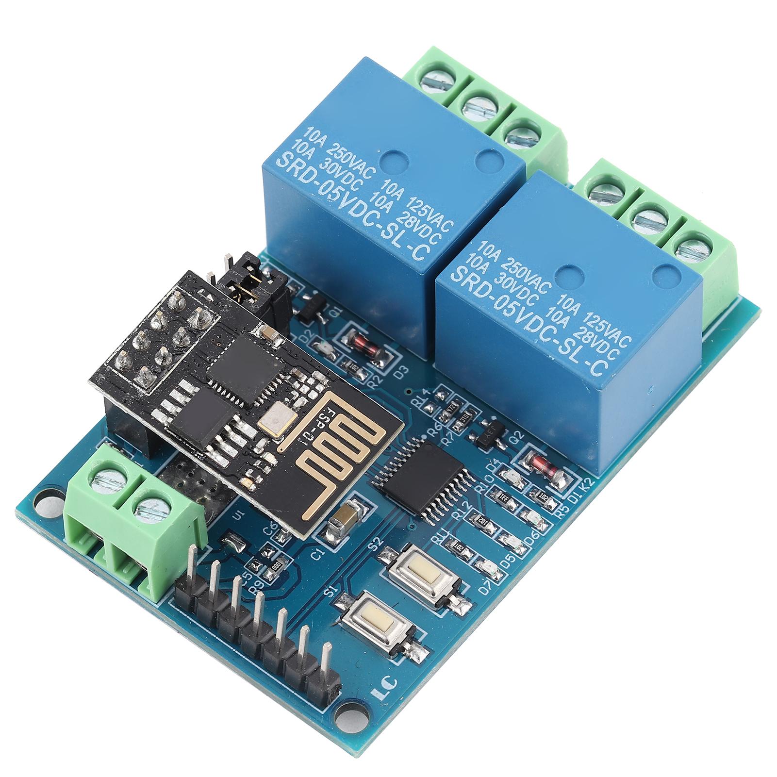 

5V ESP8266 Dual Channel WiFi Relay Module IOT Smart Home Phone APP Remote Switch