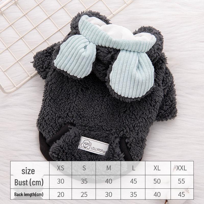Clothes Pet Autumn Thick Velvet For Small Dogs Cats Corgi Teddy Pomeranian