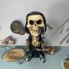 Skeleton Mechanical Harvester Statue Halloween Resin Decoration Gift Holiday