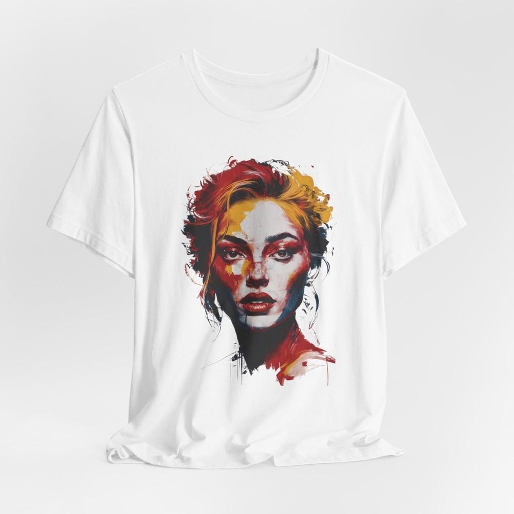 #22 Abstract Portrait Of A Woman Face T-Shirt - Abstract Woman Portrait T-Shirt Unisex T-Shirt L