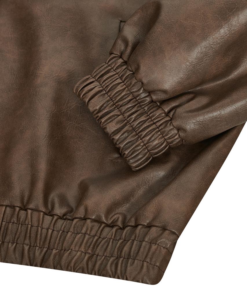 Standarderror 87-Stan009 [Renewal] Standard Blouson Leather Jacket Vintage Light Brown (C Type)