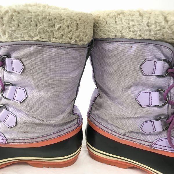 SOREL/Leather Snow Boots/24.0cm/Light Purple/Insulated/Waterproof(USED)