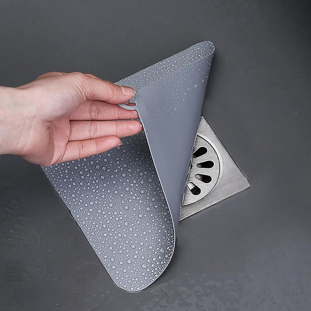 Silicone Tub Stopper Floor Drain Cover, 2 Pieces Sewer Anti-Odor Mat Deodorizing Drain Plugs for Kitchen, Bathroom and Laundry(5x5 Inch)