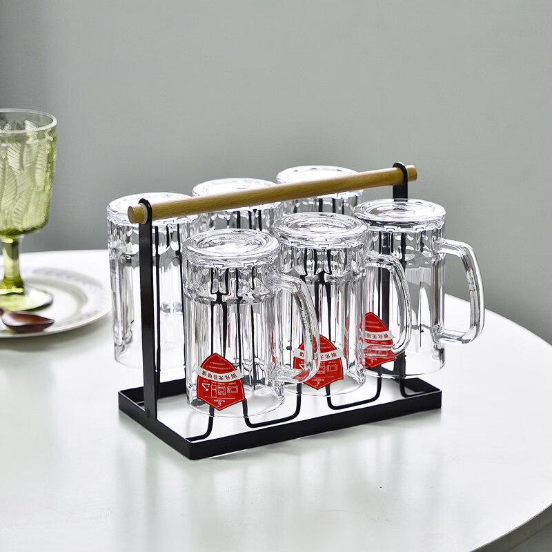 ZISIZ Tempered Glass Cup with Handle