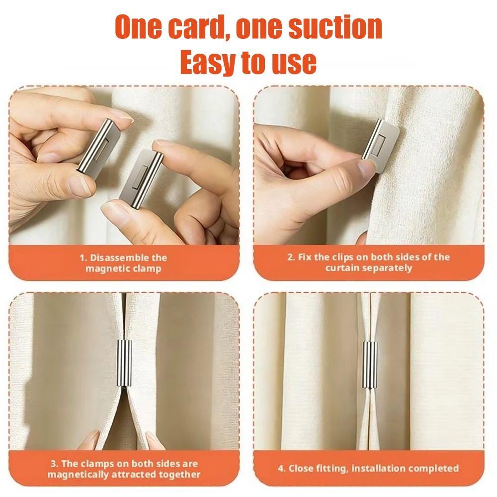 Clip Magnetiche per Tende Riutilizzabili Fermatende Clip Oscuranti Stanza del Dormitorio