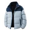 Unisex Winter Padded Cotton Jacket Thick Warm Loose Fit Stand Collar Casual Outerwear Men Women