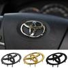 1 szt. 6,5x4,5 cm Klamra Naklejki z Godłem Kierownicy Samochodu Odznaka Do Toyota Camry Corolla CHR Rav4 Vios Crown Highlander Tundra Levin