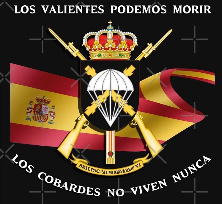 

Brave BRIPAC Classic Spain Flag Spanish Paratrooper Brigade T Shirt Short Sleeve 100 Cotton Casual Tshirts Loose Top S3XL S