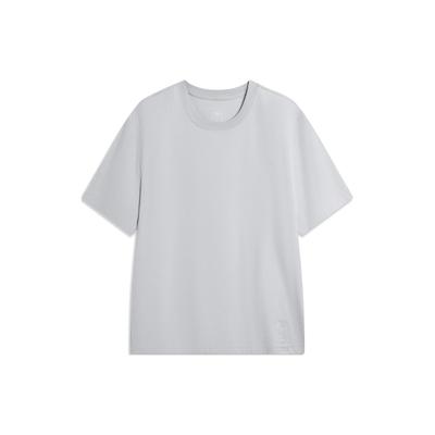 Pure Color Round Neck Casual Short Sleeve T-Shirt Men Tops Ultimate-Gray AHSU297-3