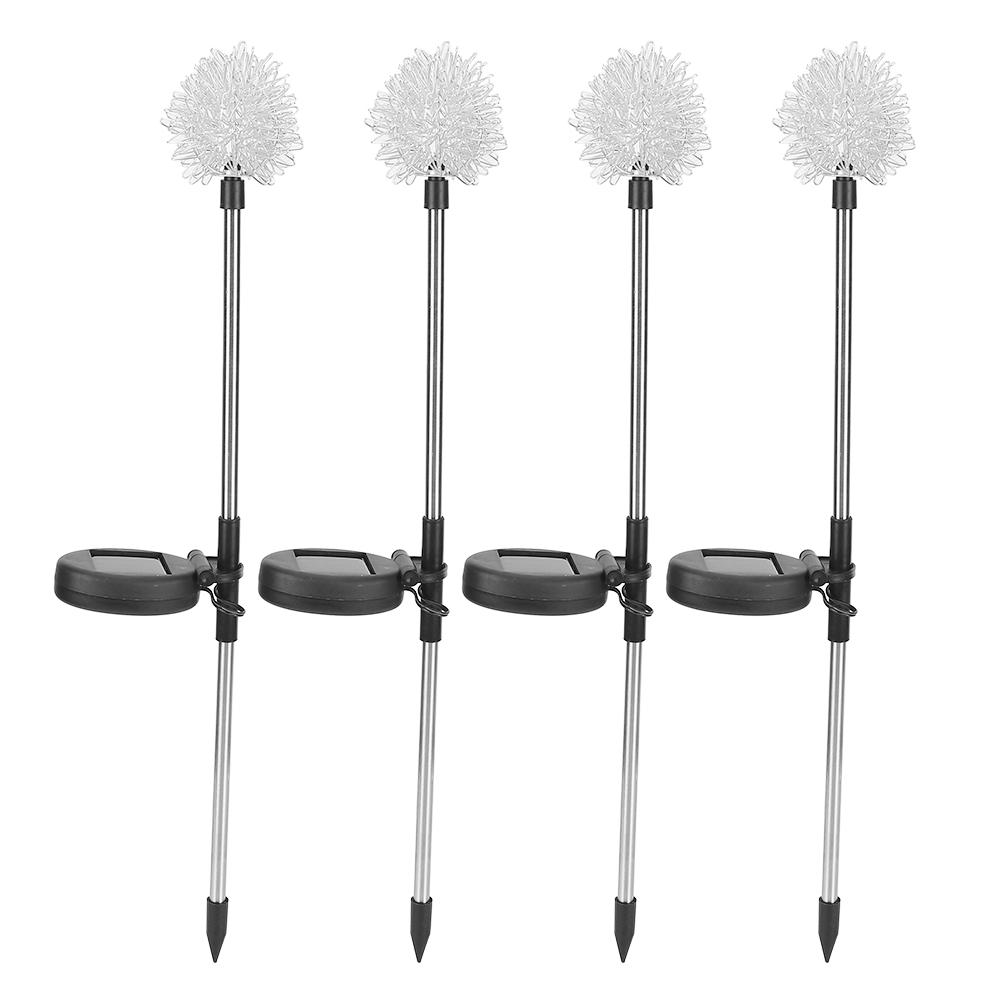 4PCS/Set LED Solar Garden Decorative Lights DIY Flowers Lamp for Outdoor Patio Lawn Backyard Decor