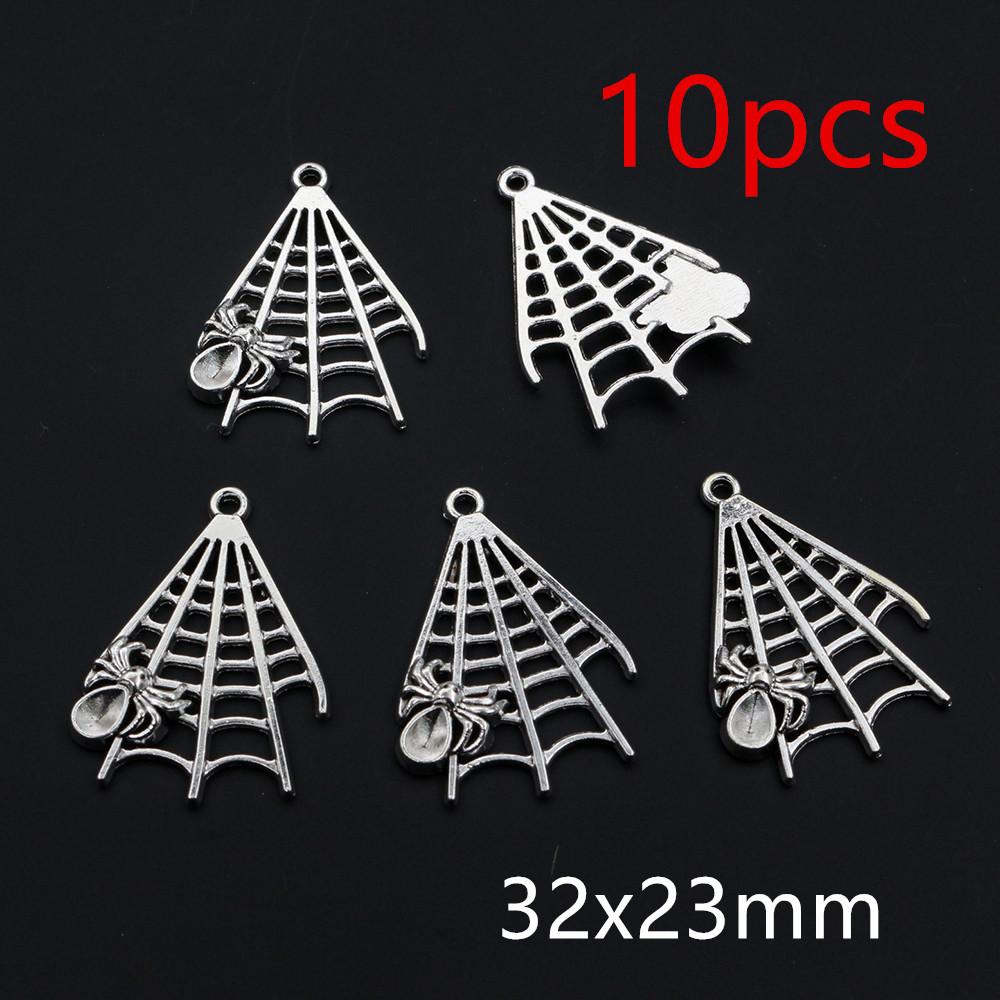 10-20pcs Antique Silver Plated Spider Handmade Charms Pendant DIY Jewelry Making Accessories Findings for Bracelet Necklace