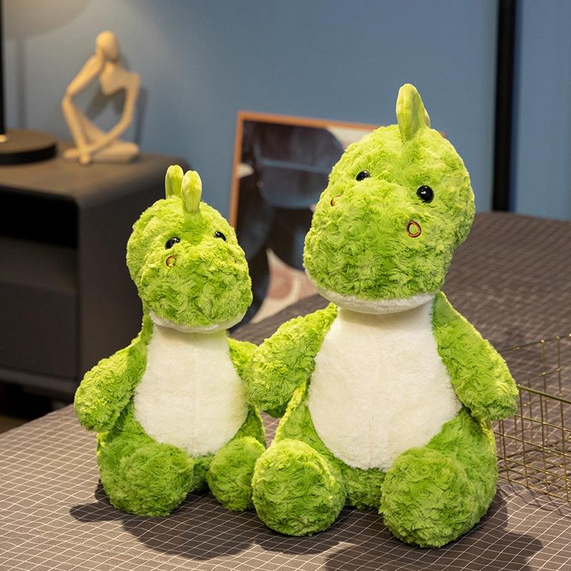 Cute Soft Green Dinosaur Doll Plush Toy Tyrannosaurus Rex Doll Children's Soothing Ragdoll Birthday Gift
