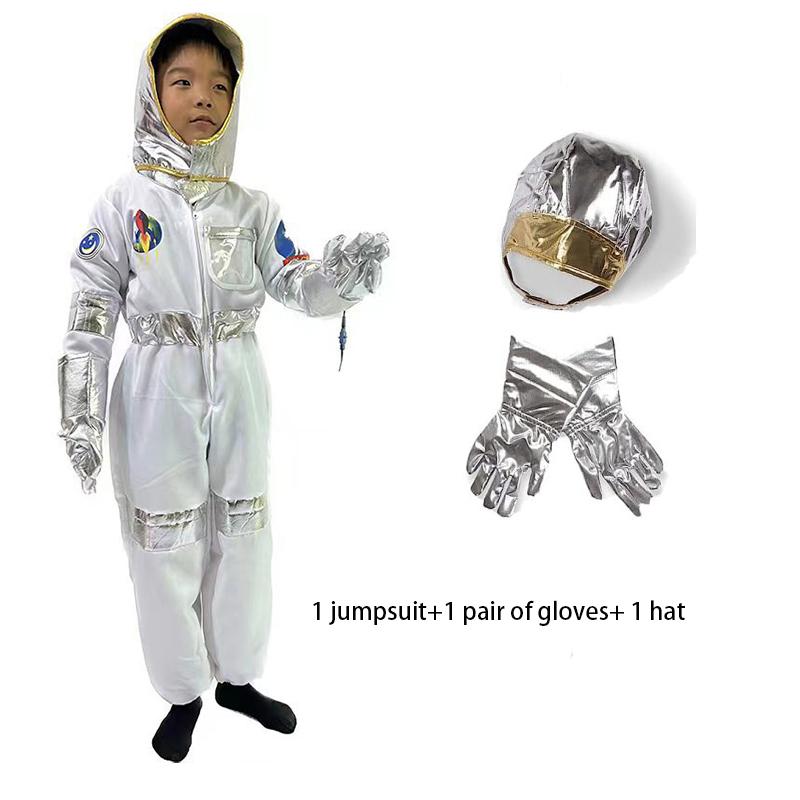 Space Astronaut Suit Kids Costume Outfit Jumpsuit Fancy Dress Girl Boy Cosplay