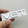 3D Metal Car Sticker Fender Side Badge Logo V6T V8T Rear Trunk Emblem Decals For Audi S4 S5 S7 A6 SQ7 SQ5 Q8 S8 Auto Accessories