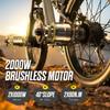 Shengmilo S600 E-Mountainbike für Erwachsene, 2000 W, für Herren, mit zwei Motoren, 48 V, 17,5 Ah, 840 Wh Akku, 26 Zoll breite Reifen, Herren-Elektrofahrrad