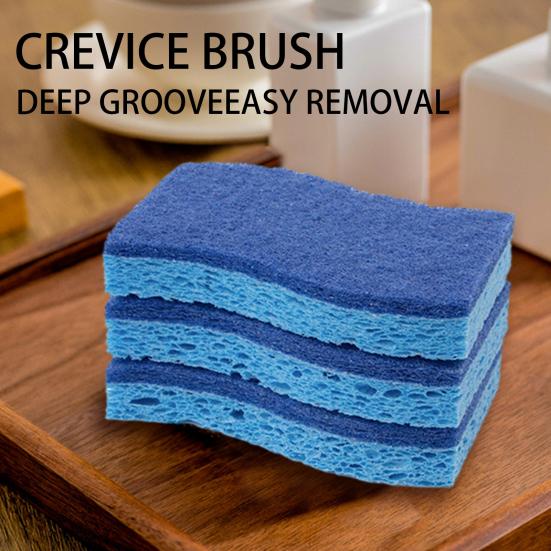 1/6/9Pcs Sponge Dishwashing Brush Rust-Resistant Open-Air Design Fast Cleaning Pulp Cotton Sponge Dish Cleaning Scrubber