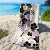 Japanese-style Floral Arrangement Polyester Microfiber Beach Towel Is Highly Absorbent, Suitable for Swimming and Beach Outings